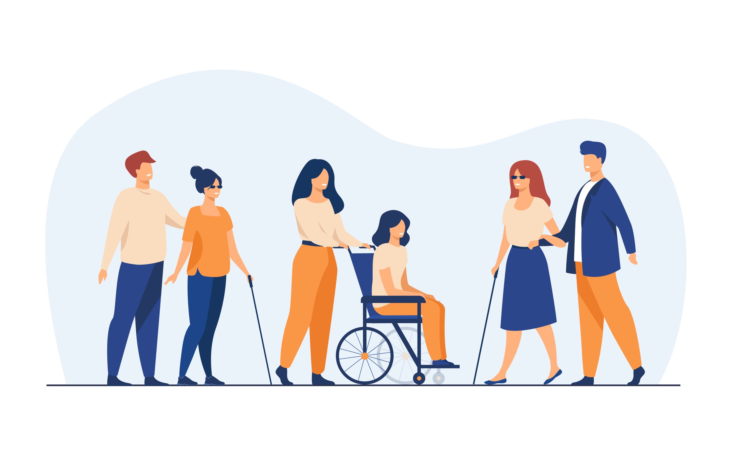 groupe de personnes handicapées